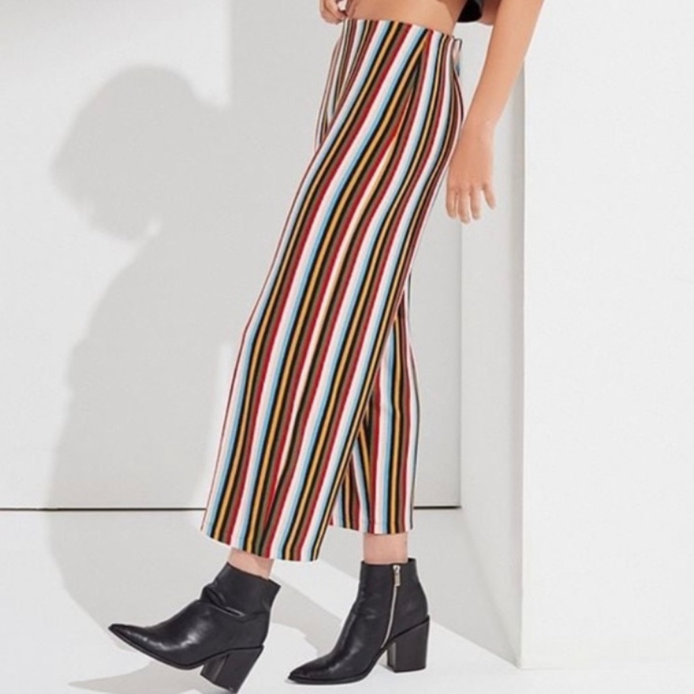 Urban Outfitters Rainbow Stripe Knit Crop Pant